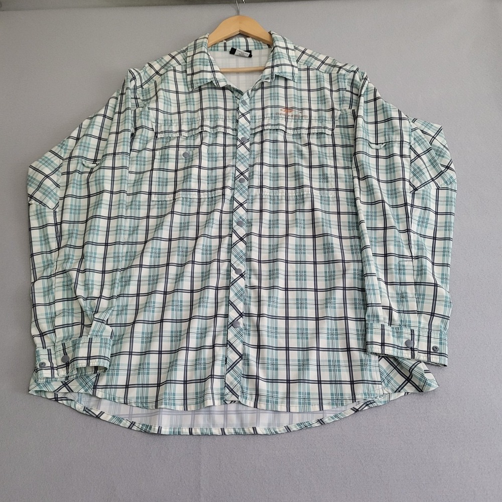 Grundens Long Sleeve Snap Front Vented Performance Fishing Shirt Men's 2XL